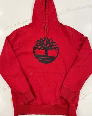Timberland Core Tree Logo Pullover Hoodie in Red